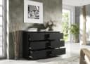 Raumhirsch Furniture Kommode 6 Schubladen Schwarz Modern Bild 5