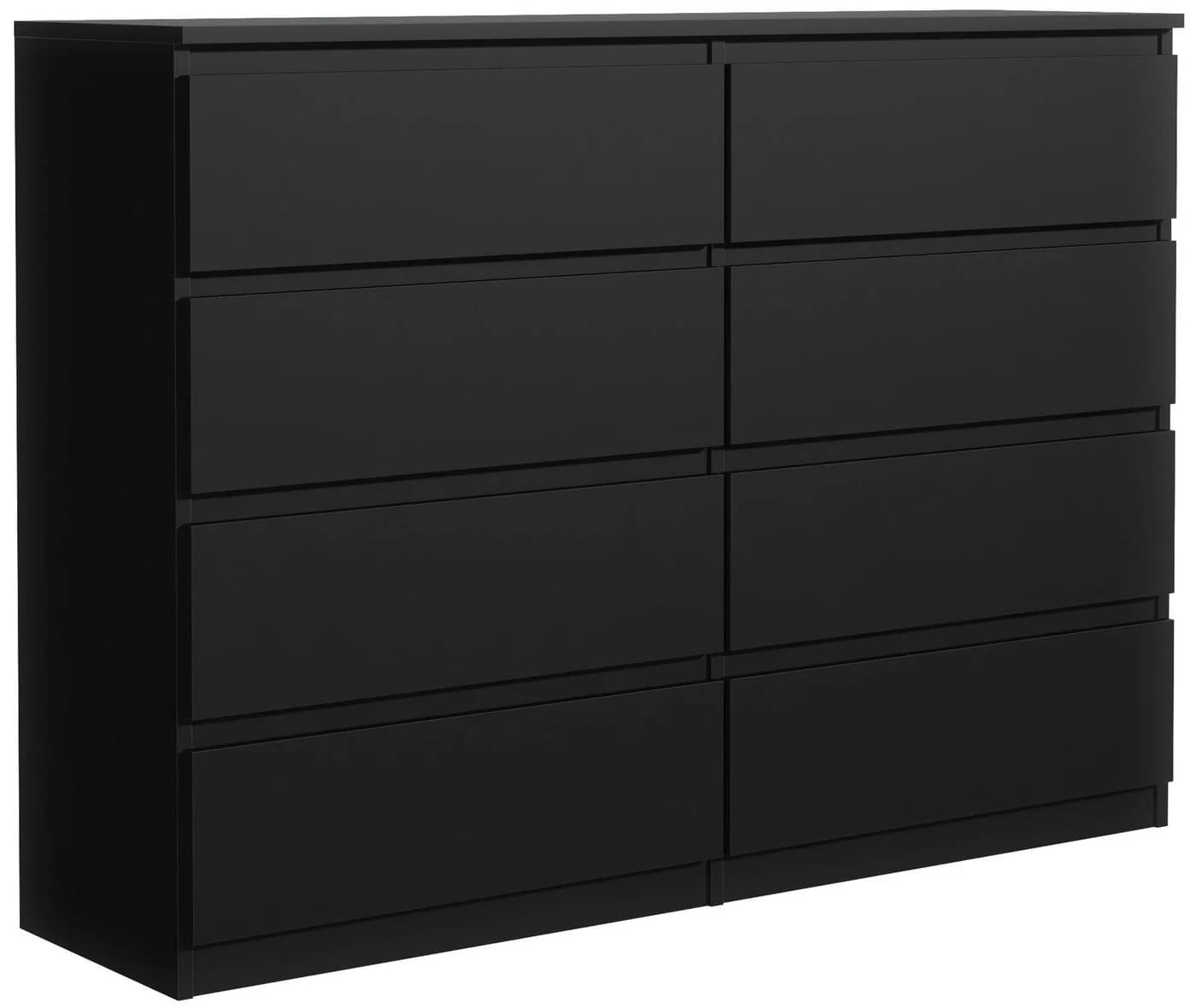 Raumhirsch Furniture Kommode 8 Schubladen Schwarz Modern
