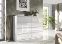 Raumhirsch Furniture Kommode 8 Schubladen Weiß Hochglanz Modern Bild 2