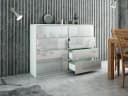 Raumhirsch Furniture Kommode 8 Schubladen Weiß Hochglanz Modern Bild 4