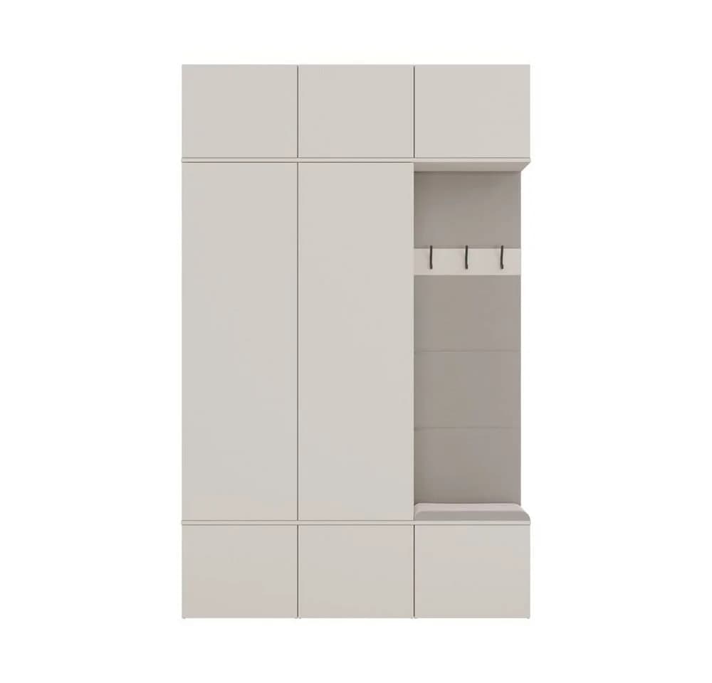 Raumhirsch Furniture Garderobenschrank mit Schuhschrank Beige TIP-ON
