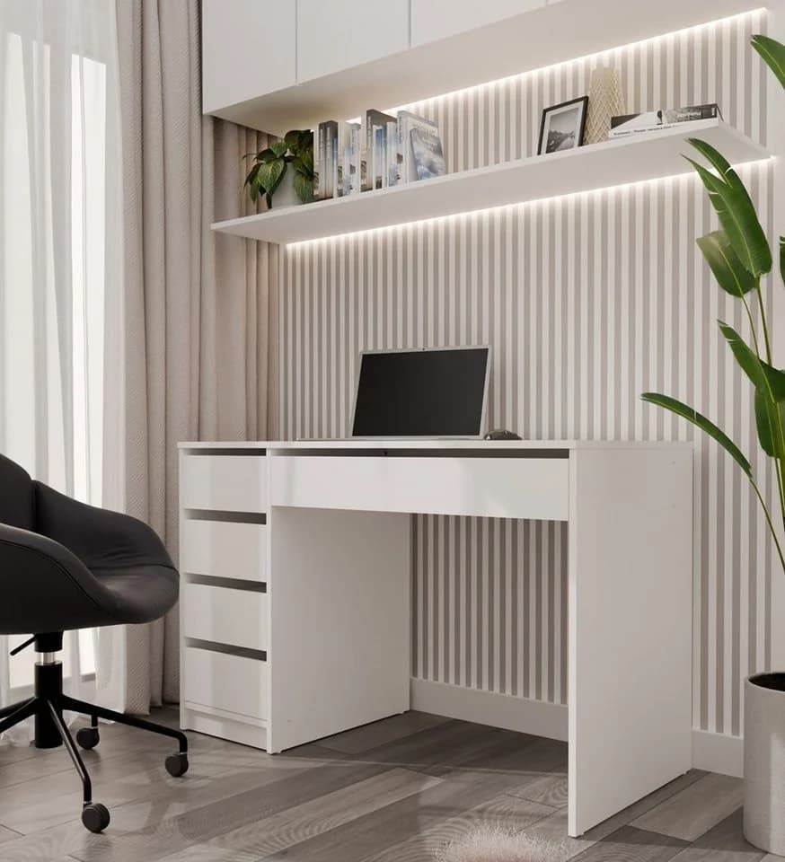 Raumhirsch Furniture Schreibtisch ARTO mit 5 Schubladen Weiß - Bild 2