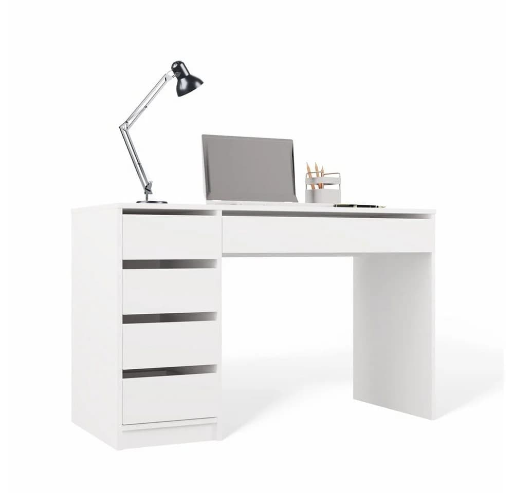 Raumhirsch Furniture Schreibtisch ARTO mit 5 Schubladen Weiß - Bild 4
