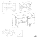 Raumhirsch Furniture Schreibtisch CHESTER mit Schublade und Schrank Bild 3