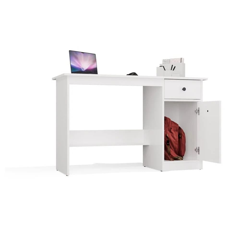Raumhirsch Furniture Schreibtisch CHESTER Weiß mit Schublade und Schrank - Bild 5