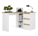 Raumhirsch Furniture Eckschreibtisch NICEA Weiß mit Schubladen Bild 1