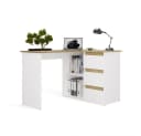 Raumhirsch Furniture Eckschreibtisch NICEA Weiß mit Schubladen Bild 4