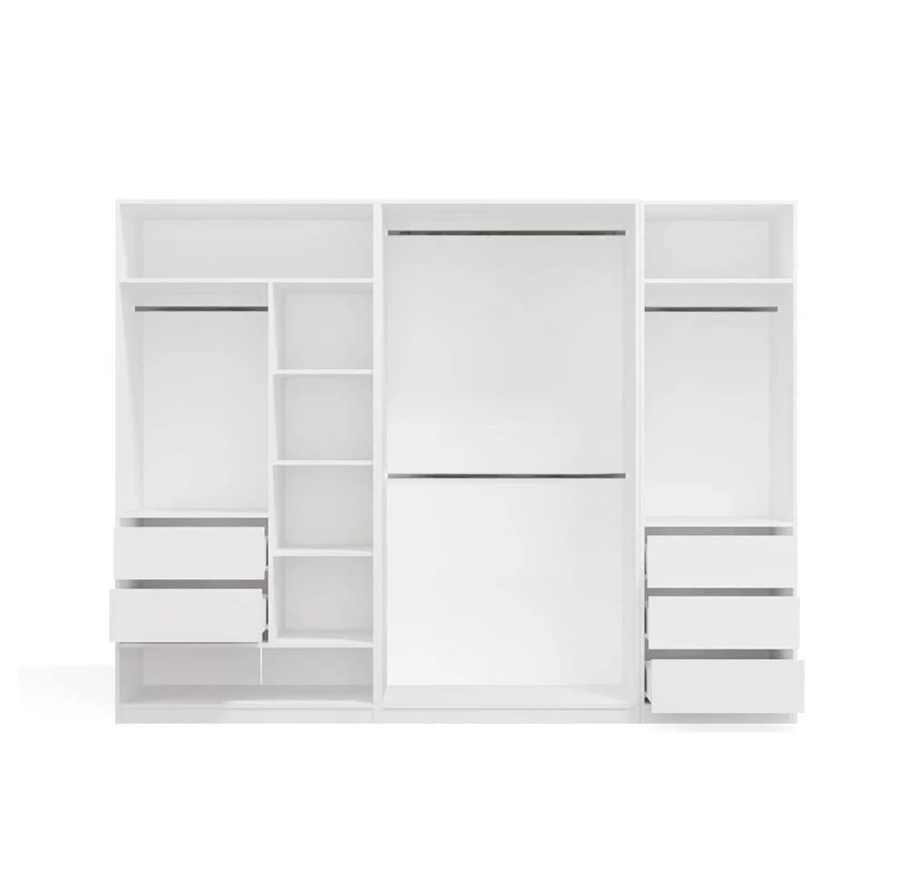 Raumhirsch Furniture Kleiderschrank Weiß Modulares System Mit Schubladen - Bild 4