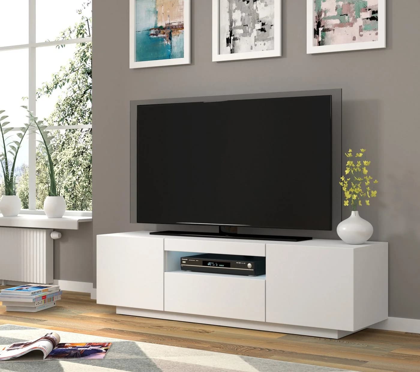 Raumhirsch Furniture TV Lowboard Weiß Modern - Bild 2