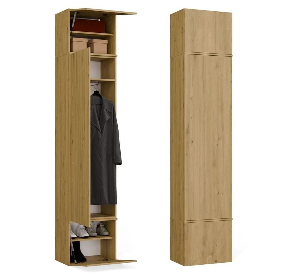 Raumhirsch Furniture Garderobenschrank HAGA 1SZ Beige Holzwerkstoff
