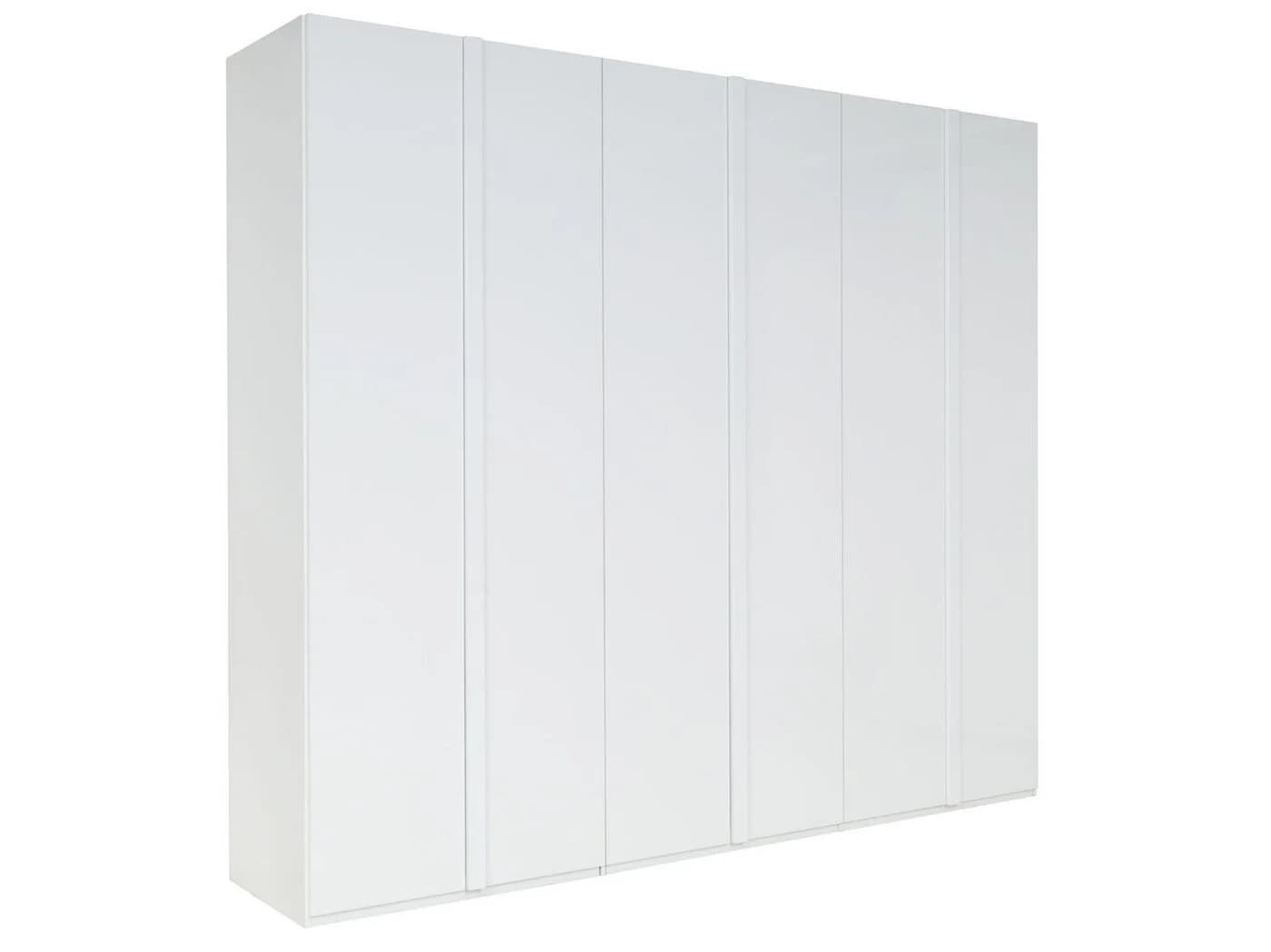 Raumhirsch Furniture Kleiderschrank 6-türig Hochglanz Weiß