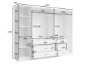 Raumhirsch Furniture Kleiderschrank mit Spiegel und 6 Schubladen Weiß Bild 3