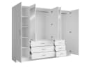 Raumhirsch Furniture Kleiderschrank mit Spiegel und 6 Schubladen Weiß Bild 4