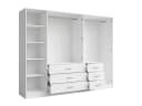 Raumhirsch Furniture Kleiderschrank mit Spiegel und 6 Schubladen Weiß Bild 5