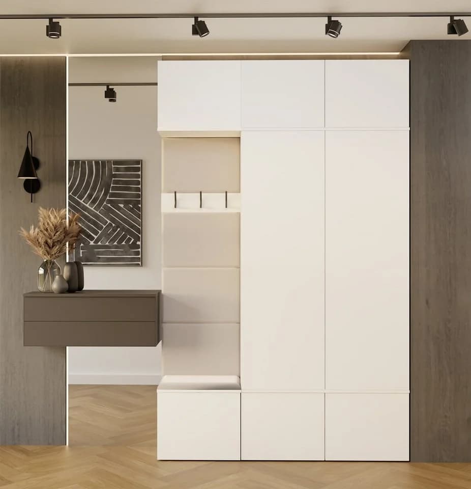 Raumhirsch Furniture Garderobenschrank mit Schuhschrank Weiß TIP-ON - Bild 2