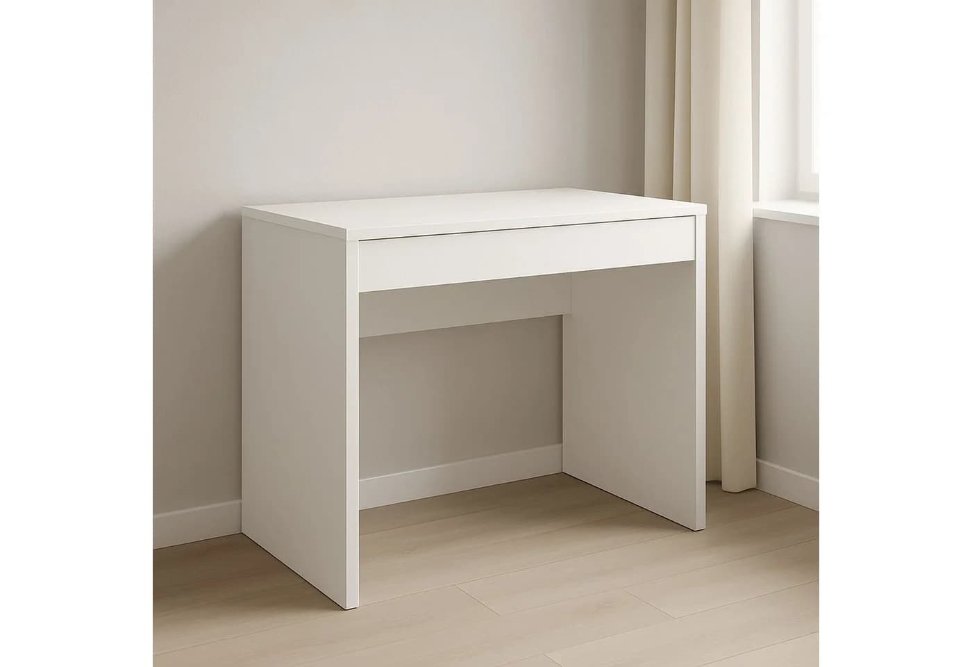 Raumhirsch Furniture Schreibtisch Weiß Kompakt mit Schublade