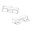 Raumhirsch Furniture TV-Lowboard POINT Weiß mit LED-Beleuchtung Bild 4