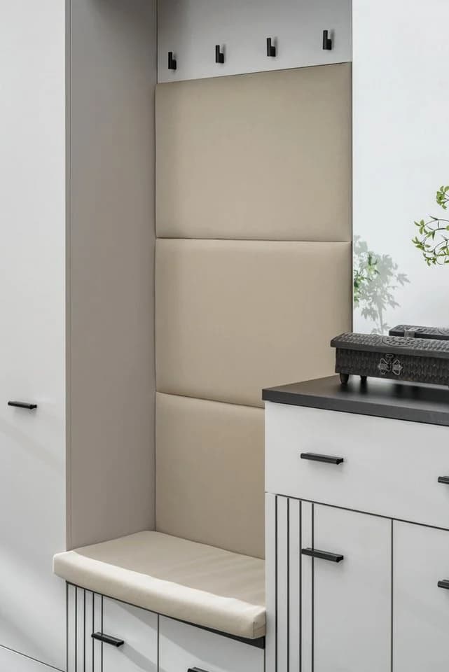 Raumhirsch Furniture Wandgarderobe HUGO Beige mit Ablage und 4 Haken - Bild 4