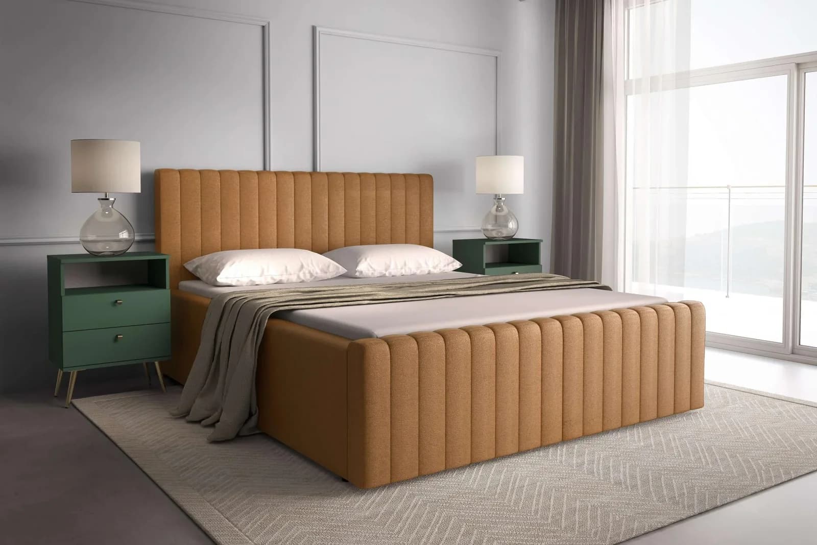 Home Affaire Polsterbett MOIVRE Gelb 160/180 cm