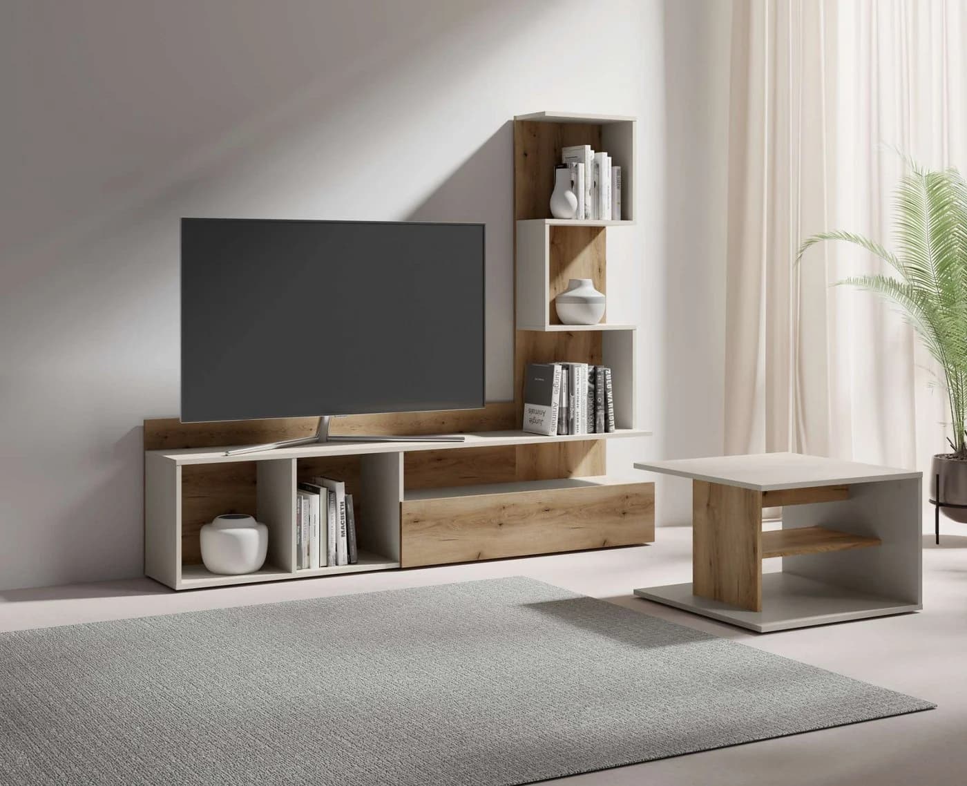 Home affaire Couchtisch LUMIA Modern Beige/Braun 60x60cm - Bild 5