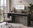 OTTO HOME Schreibtisch Peoria Computertisch mit Towerfach Graphit Bild 2