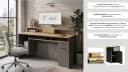 OTTO HOME Schreibtisch Peoria Computertisch mit Towerfach Graphit Bild 3