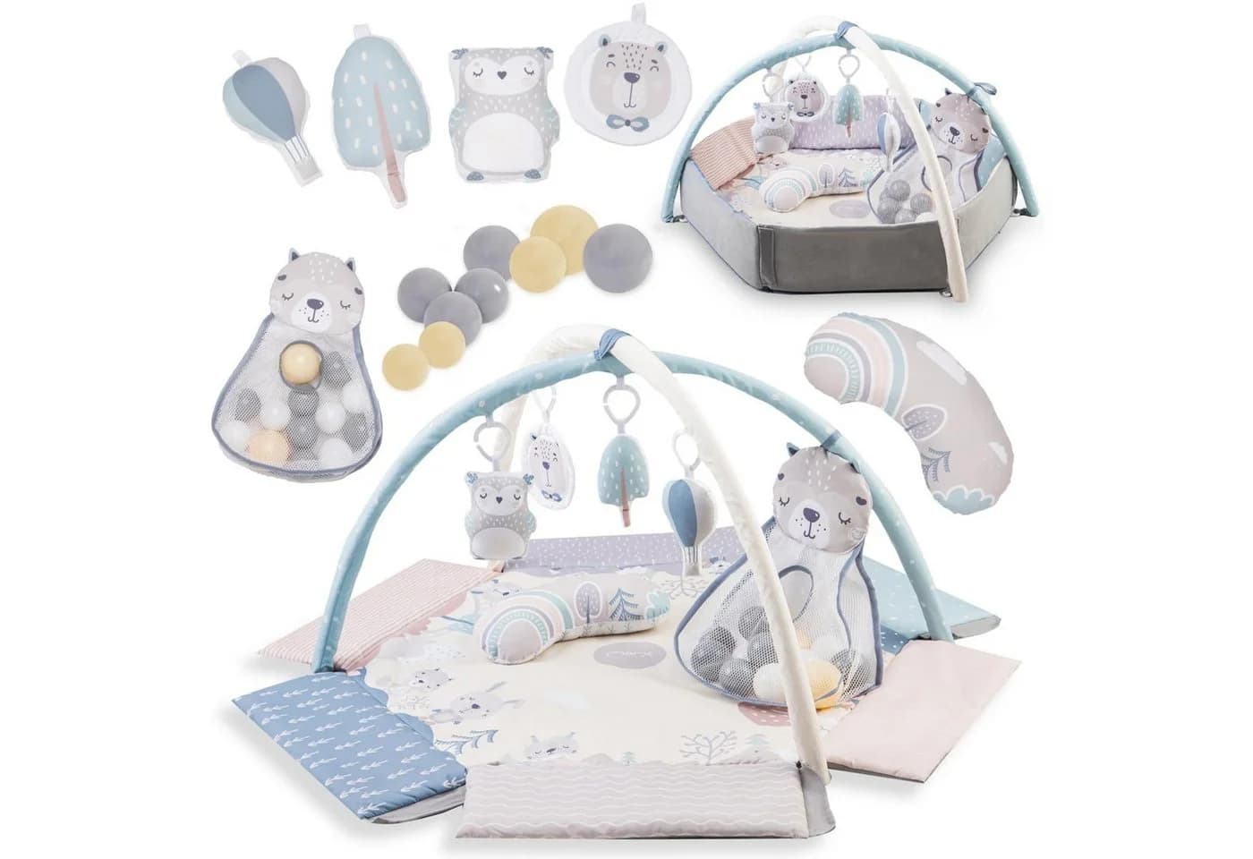 MoMi Spielmatte Pastel 2-in-1 mit Bällebad und 30 Bällen - Bild 2