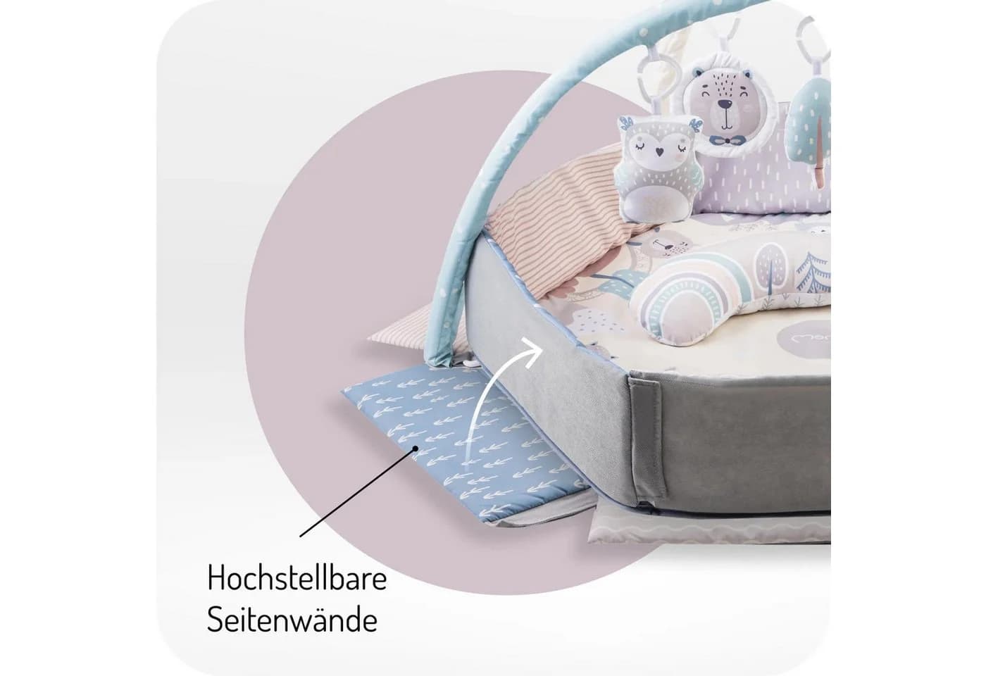 MoMi Spielmatte Pastel 2-in-1 mit Bällebad und 30 Bällen - Bild 3