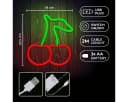 Forever Light LED Dekolicht Neolia Neon LED-Leuchte CHERRY grün/rot Bild 3