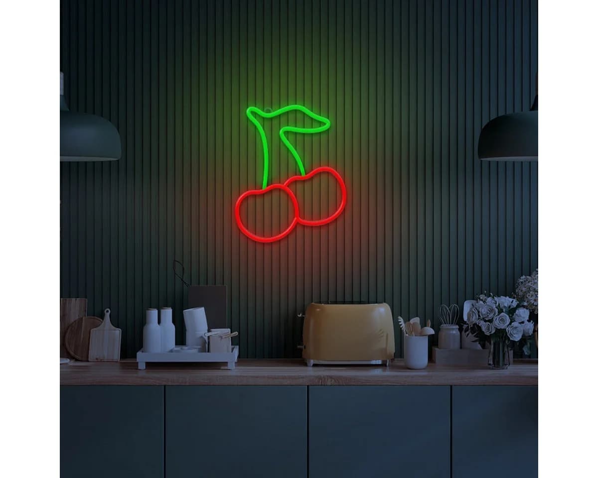Forever Light LED Dekolicht Neolia Neon LED-Leuchte CHERRY grün/rot - Bild 4