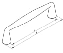 livingpoint24 Möbelgriff Linea 128mm Gold glänzend massiv Bild 1