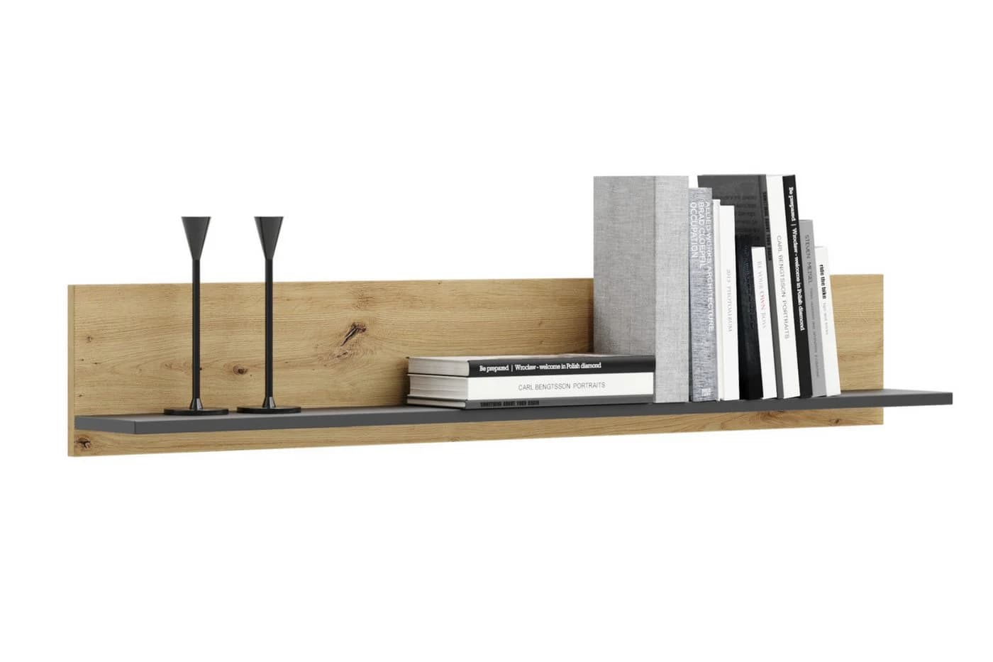 KOBI S.C. Wandregal 100 cm Artisan-Eiche Schwarz - Bild 2