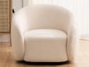 S-Style Möbel Cocktailsessel Roundi Bouclé Weiß Modern Bild 1