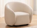 S-Style Möbel Cocktailsessel Roundi Bouclé Weiß Modern Bild 2