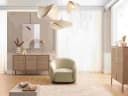 S-Style Möbel Cocktailsessel Roundi Bouclé Beige Modern Bild 4