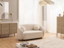 S-Style Möbel 2-Sitzer Roundi Bouclé Sofa Weiß Modern Bild 3