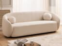 S-Style Möbel 3-Sitzer Sofa Roundi Bouclé Cremeweiß Modern Bild 2