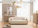 S-Style Möbel 3-Sitzer Sofa Roundi Bouclé Cremeweiß Modern Bild 4