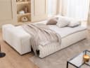 S-Style Möbel Schlafsofa Mollis 4-Sitzer Hellbeige Plüschcord mit Bettkasten Bild 5