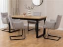 S-Style Möbel Polsterstuhl 2er Set Hera Grau Cord Freischwinger Bild 2