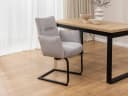 S-Style Möbel Polsterstuhl 2er Set Hera Grau Cord Freischwinger Bild 5