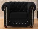 S-Style Möbel Chesterfield-Sessel Cleo Blink Samt Kristallsteppung Bild 1