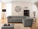 S-Style Möbel Ecksofa Chesterfield L-Form Cleo Blink Samt Grau Bild 4