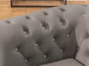 S-Style Möbel Ecksofa Chesterfield L-Form Cleo Blink Samt Grau Bild 5