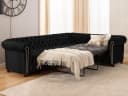 S-Style Möbel Ecksofa Chesterfield Cleo Blink Samt Schwarz mit Schlaffunktion Bild 1