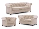 S-Style Möbel Polstergarnitur Chesterfield 3+2+1 Cleo Blink aus Samt mit Kristallsteppung Bild 1