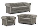 S-Style Möbel Polstergarnitur Chesterfield 3+2+1 Cleo Blink aus Samt mit Kristallsteppung, 1x 3-Sitzer-Sofa, 1x 2-Sitzer-Sofa, 1x Sessel, mit Wellenfederung Bild 1