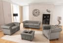S-Style Möbel Polstergarnitur Chesterfield 3+2+1 Cleo Blink aus Samt mit Kristallsteppung, 1x 3-Sitzer-Sofa, 1x 2-Sitzer-Sofa, 1x Sessel, mit Wellenfederung Bild 2