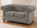 S-Style Möbel Polstergarnitur Chesterfield 3+2+1 Cleo Blink aus Samt mit Kristallsteppung, 1x 3-Sitzer-Sofa, 1x 2-Sitzer-Sofa, 1x Sessel, mit Wellenfederung Bild 4