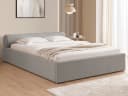 S-Style Möbel Polsterbett Josy Grau Chenille mit Bettkasten Bild 2